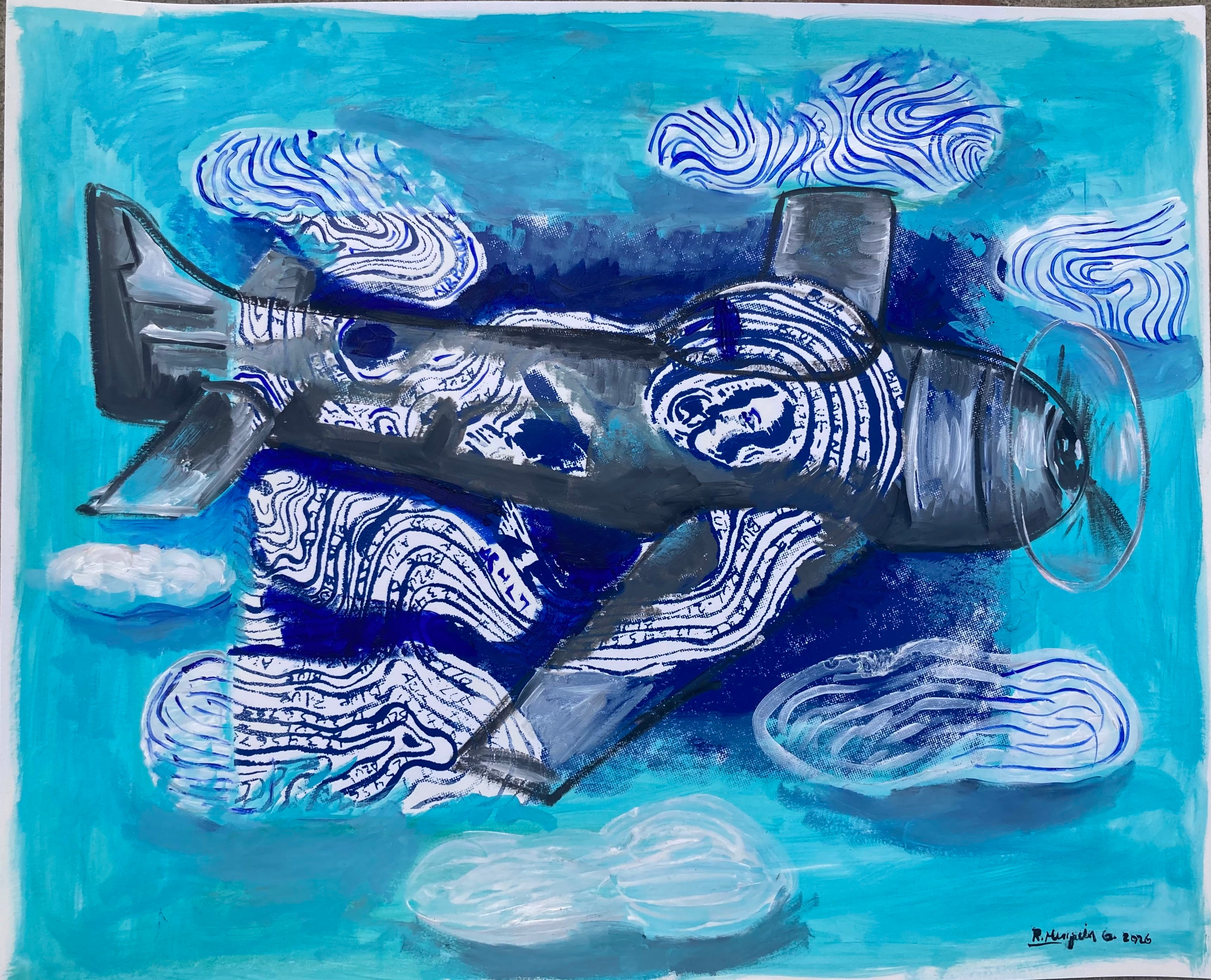 Flying in to the clouds